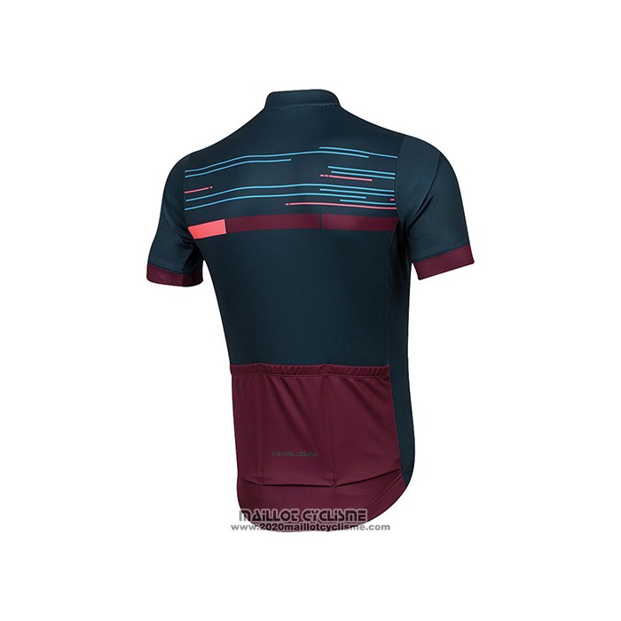 2021 Maillot Cyclisme Pearl Izumi Fonce Bleu Profond Rouge Manches Courtes et Cuissard